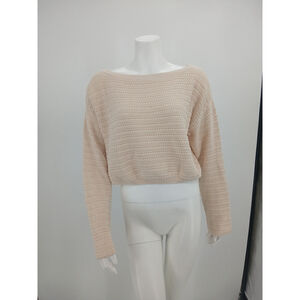 Cotton On Womens Cream Sweater Size L 100 % Cotton Cropped